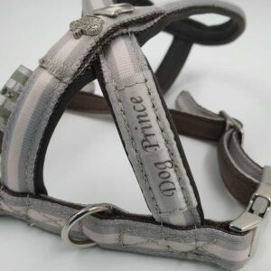 Hundegeschirr Dog Prince von Trixie, silber-weiß, Bauchumfang 26-56 cm