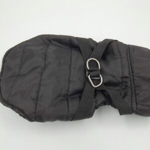 leichter Hundemantel mit Geschirr, schwarz, Gr. S Rückenlänge 26 cm