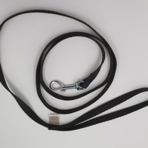 Hundeleine Nylon, schwarz, 125 x 1 cm mit Handschlaufe