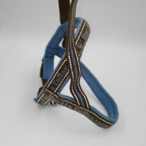 Hundegeschirr Norwegergeschirr Hurtta, blaugrau, Bauchgurt 56 - 60 x 3 cm