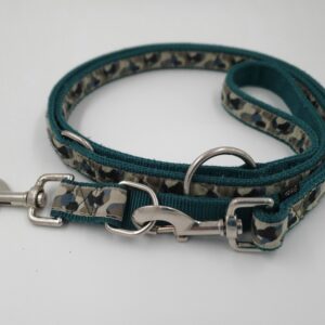 Hundeleine Trixie, 3-fach verstellbar, 200 x 2,5 cm, camouflage/grün