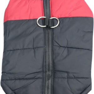 leichter Hundemantel schwarz mit rot, Gr. 5XL