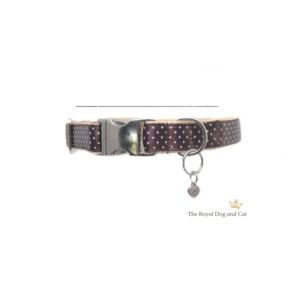 Set aus Hundehalsband mit Leine Punkte, Umfang ca. 30 – 45 cm, Leine 180 cm