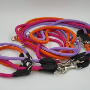 Set aus Hundehalsband mit Leine Tau, Umfang 40 cm, Leine 220 cm