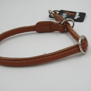 Hundehalsband Nobby Elchleder mit Zugstopp, 60 cm