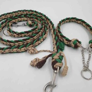 Set aus Hundehalsband mit Leine Paracord, Umfang 34-36 cm, Leine 180 cm