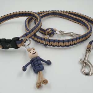 Set aus Hundehalsband mit Leine Paracord, Umfang 40 cm, Leine 100 cm
